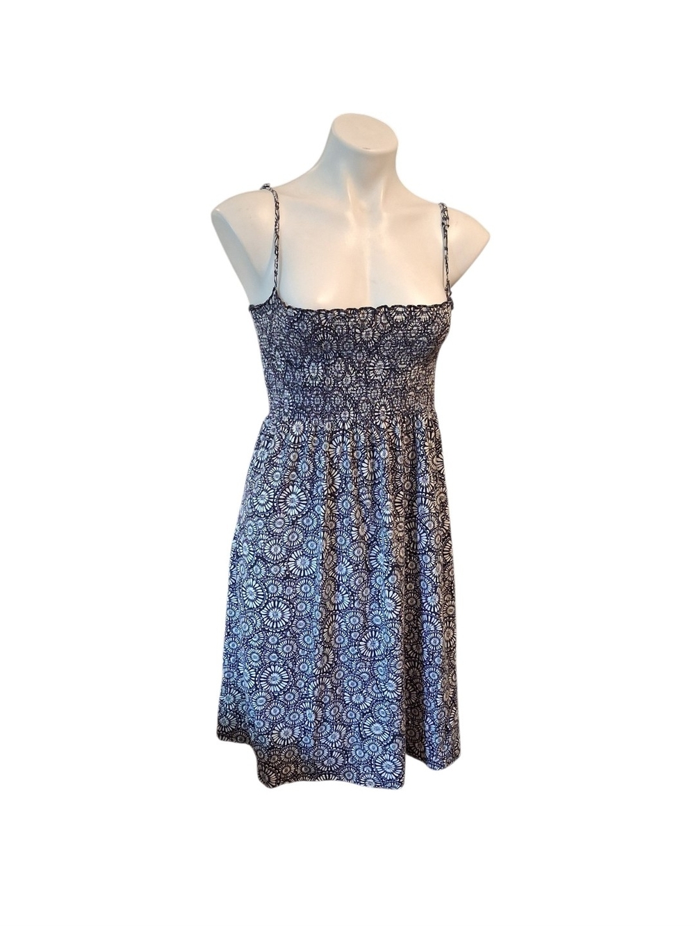 Loft Black And White Floral Sundress